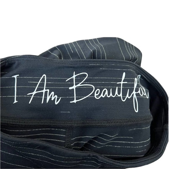 I am Beautiful Inner Waistband Affirmation Leggings Size Small - Picture 2 of 8